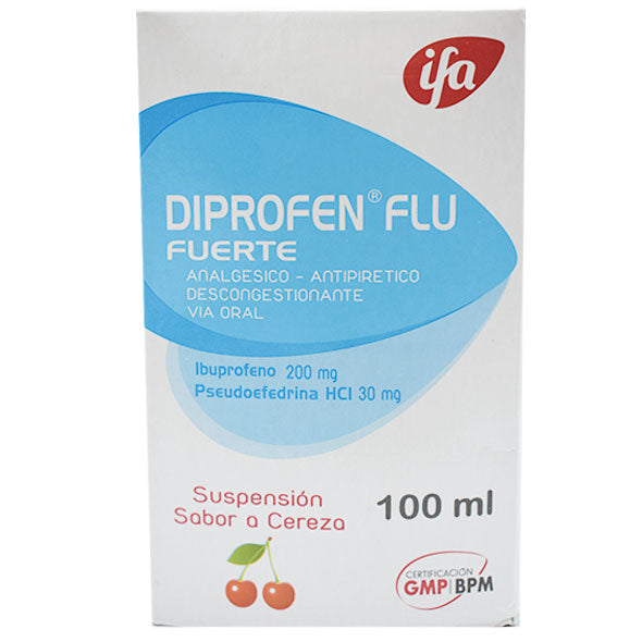 Diprofen Flu Fuerte Susp X 100ml Ibuprof Pseudoef