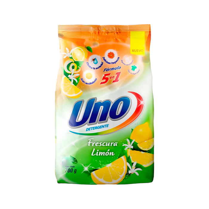 Detergente En Polvo Uno Frescura Limon X 700G