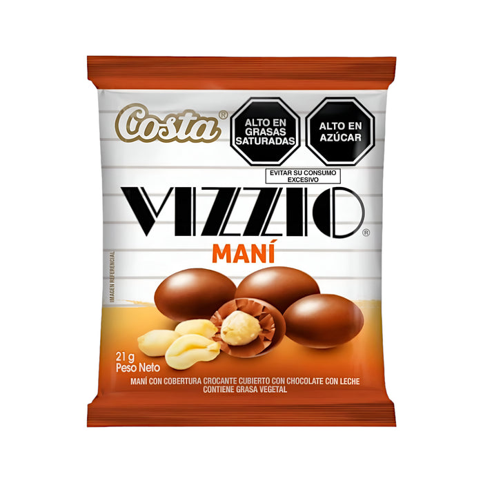 Chocolate Vizzio Con Maní Crocante X 21G