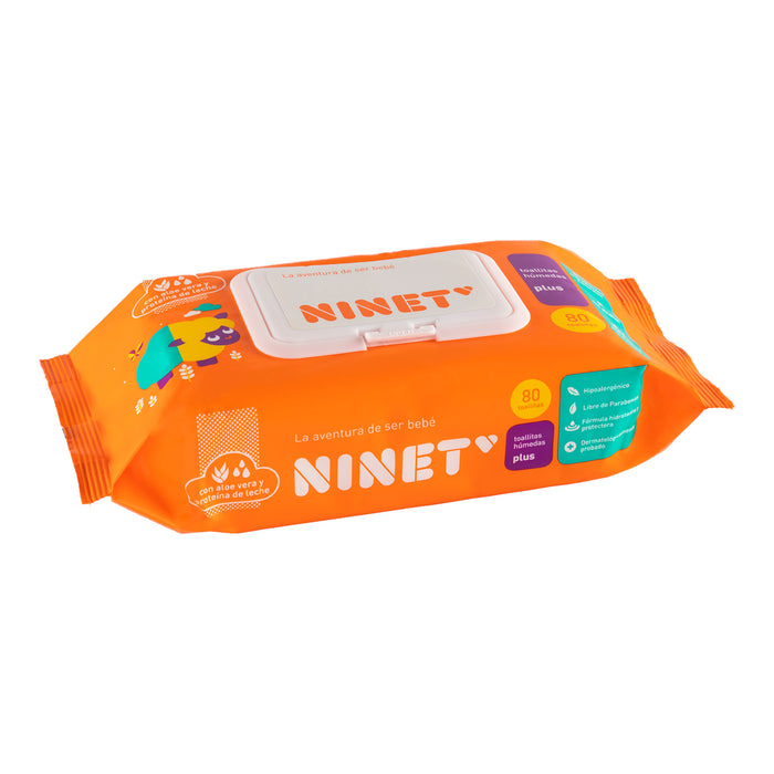 Toallitas Húmedas Ninet Plus X 80 Unidades