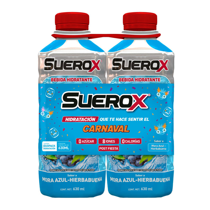Bebida Hidratante Suerox Mora Azul-Hierbabuena Pack X 2 Unidades
