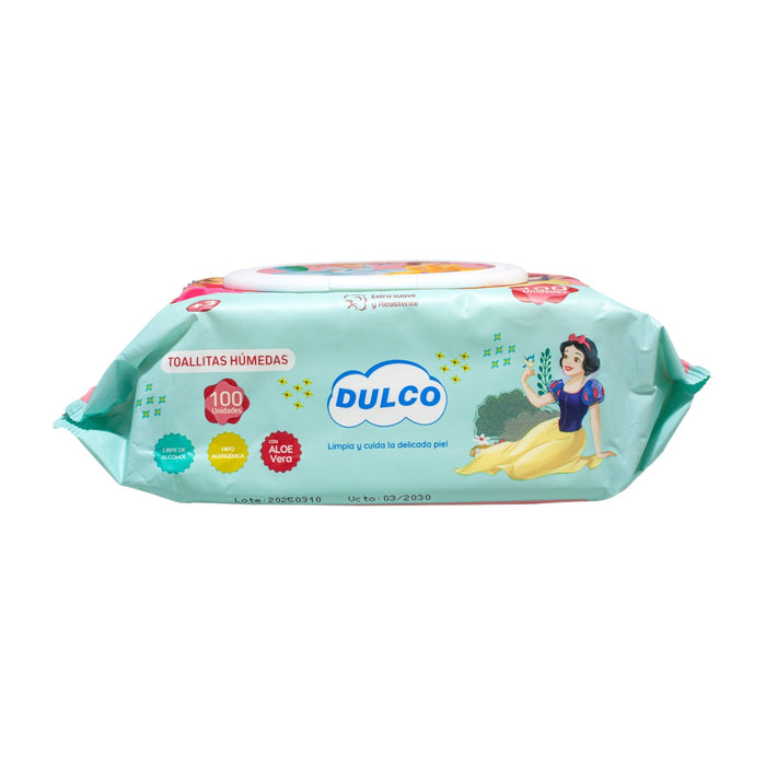Toallitas Húmedas Dulco Princesas X 100 Unidades