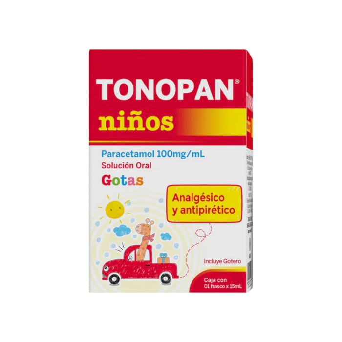 Tonopan Niños Paracetamol 100Mg Gotas X 15Ml