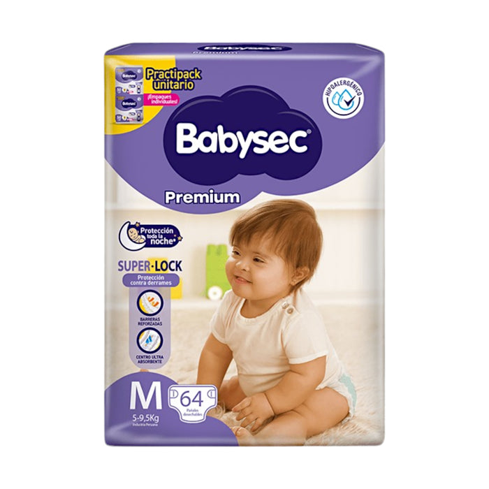 Pañal Premium Superlock Babysec Mx 64 Unidades