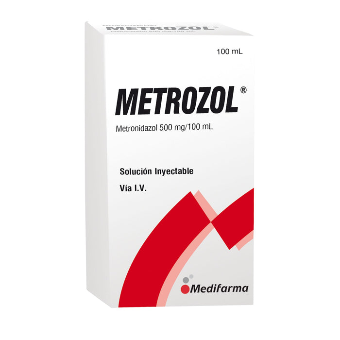 Metrozol Metronidazol 500Mg Iv Solución Inyectable X 100Ml