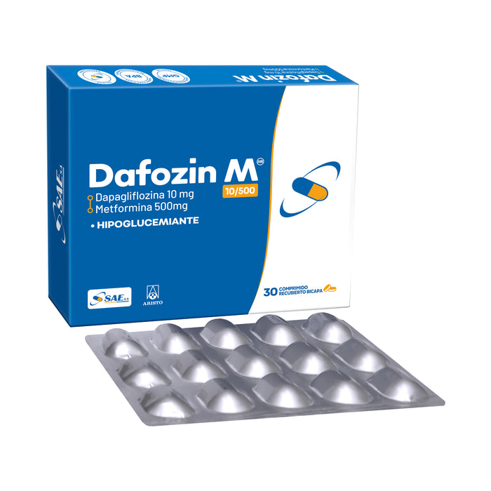 Dafozin M Dapagliflozina/Metformina 10/500Mg X Comprimido