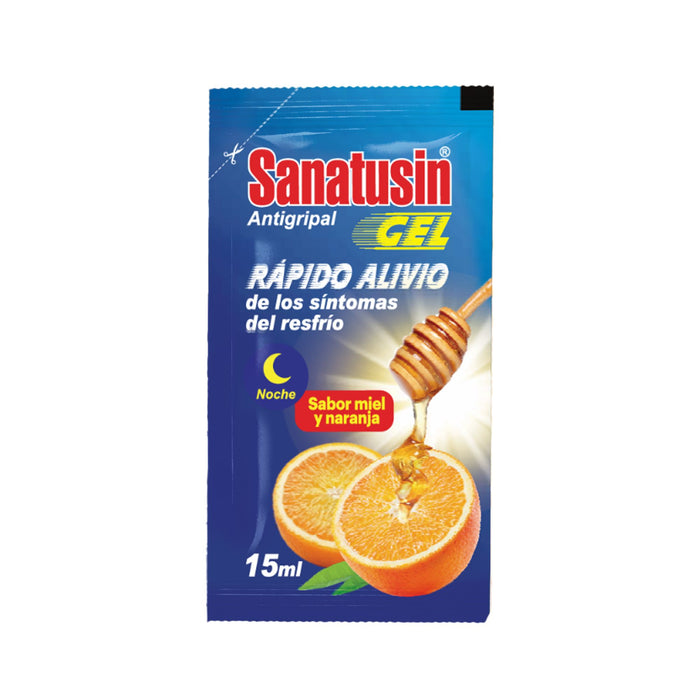 Sanatusin Gel Noche Sabor Naranja Miel X Sobre