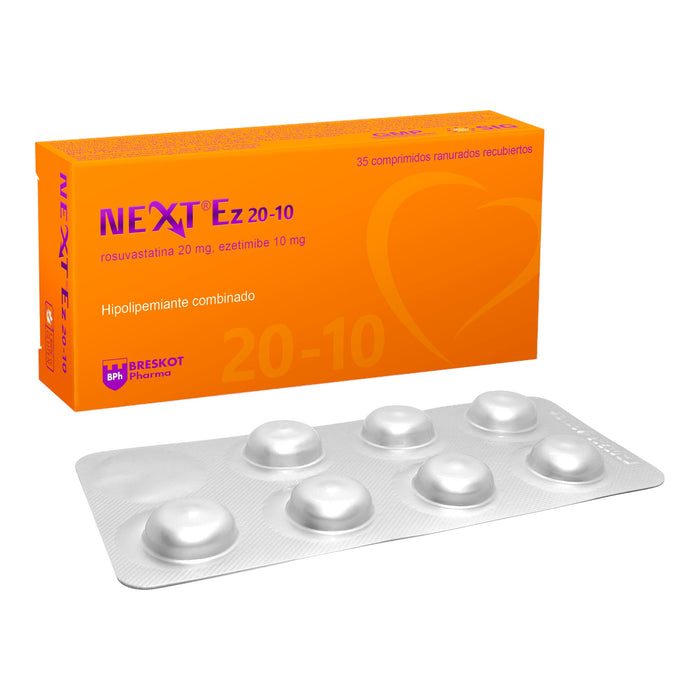 Next Ez Rosuvastatina / Ezetimibe 20 / 10 Mg X Comprimido