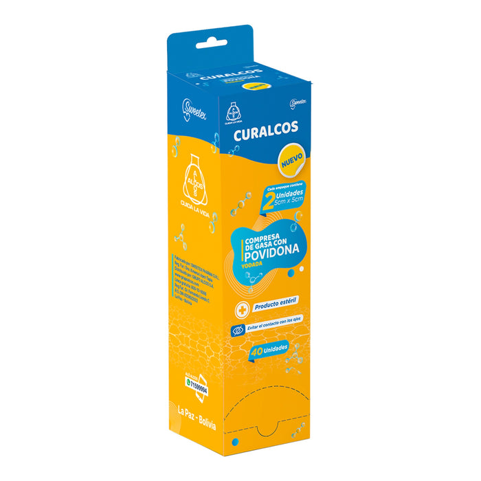 Curalcos Compresa Gasa 5Cm C Povidona X 40 Sobres