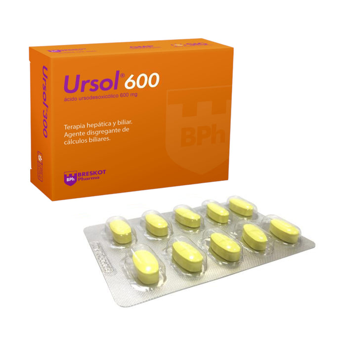 Ursol Ácido Ursodesoxicolico 600Mg X Comprimido