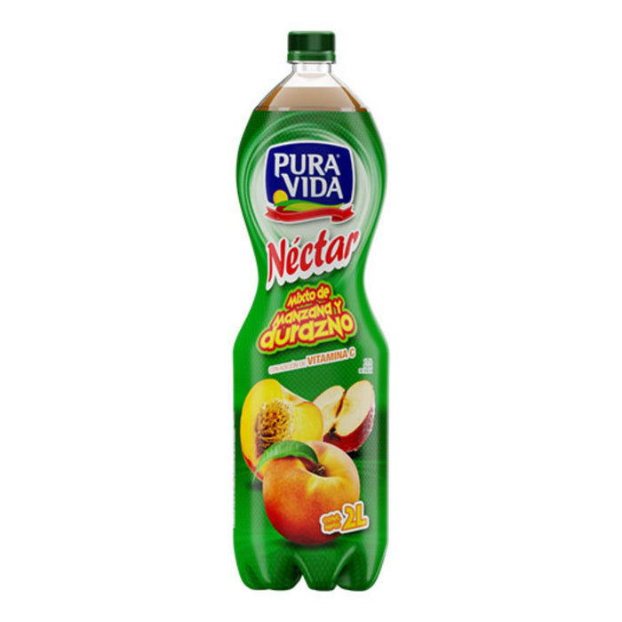 Néctar Pura Vida Mix Sabor Manzana Y Durazno X 2L