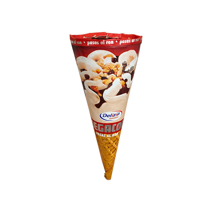Helado De Leche Megacono Sabor Pasas Al Ron X 100Ml