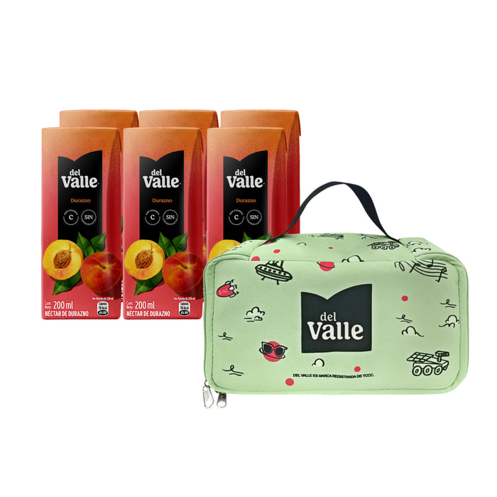 Pack 6 Del Valle Durazno + 1 Lonchera