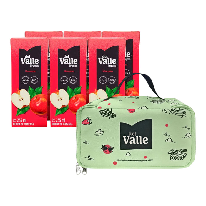 Pack 6 Del Valle Manzana + 1 Lonchera