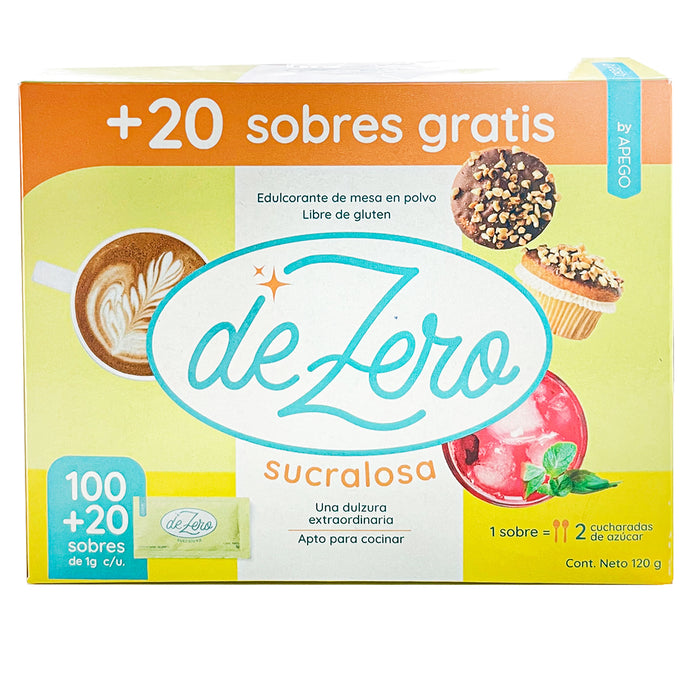 Endulzante De Zero Sucralosa Polvo Caja X 120 Sobres