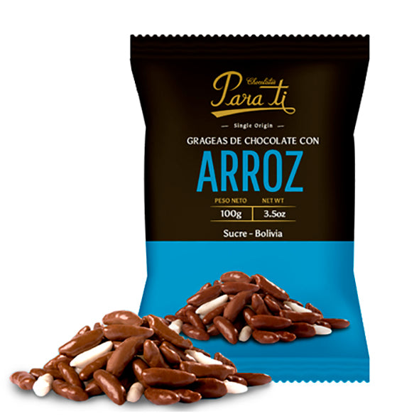 Para Ti Chocolate Grageas De Arroz X 100g