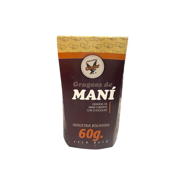 Grageas De Maní Cubiertas Con Chocolate Condor X 60g