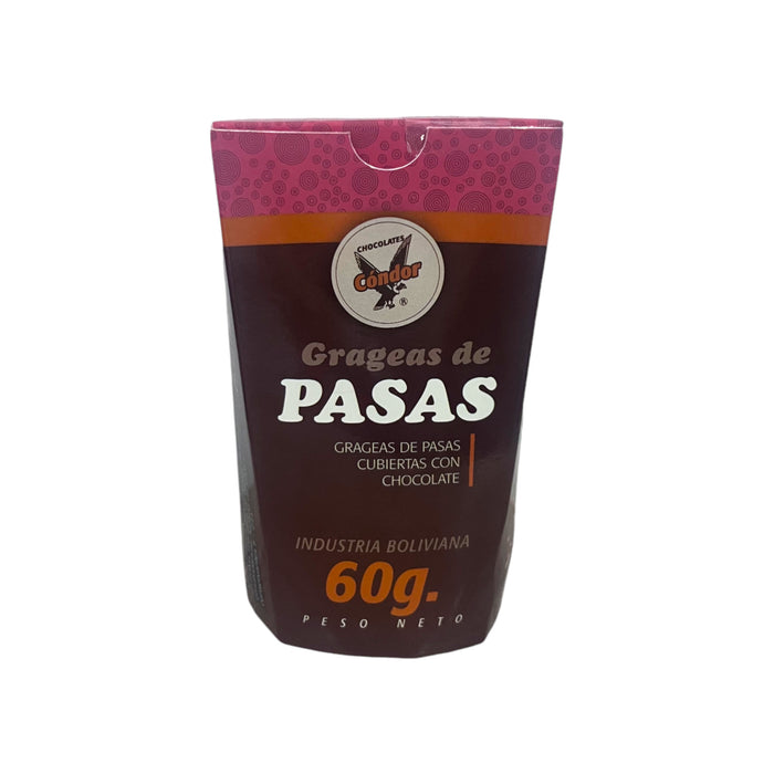Grageas De Uva Pasas Cubiertas Con Chocolate Condor X 260G