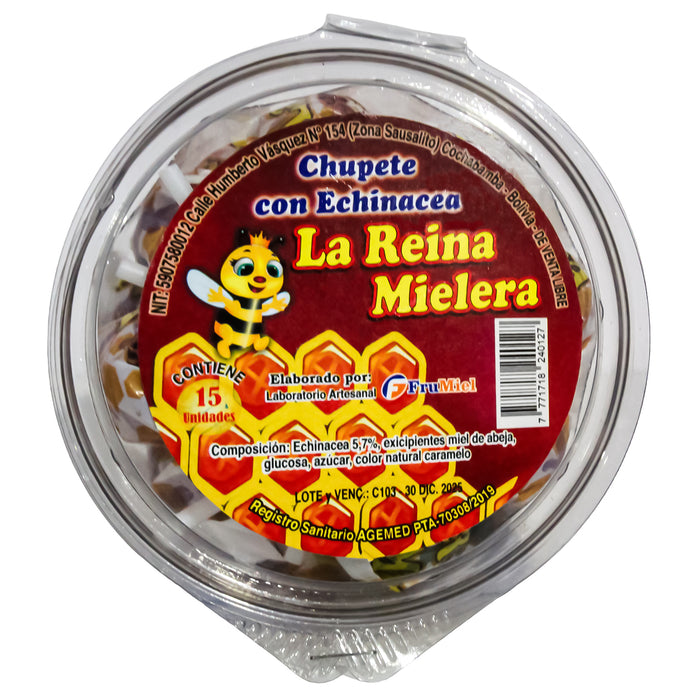 La Reina Mielera Chupete Con Echinacea Envase X 15 Unidades