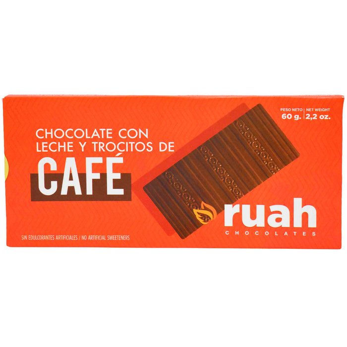 Ruat Chocolate Con Leche Y Trocitos De Café X 60g