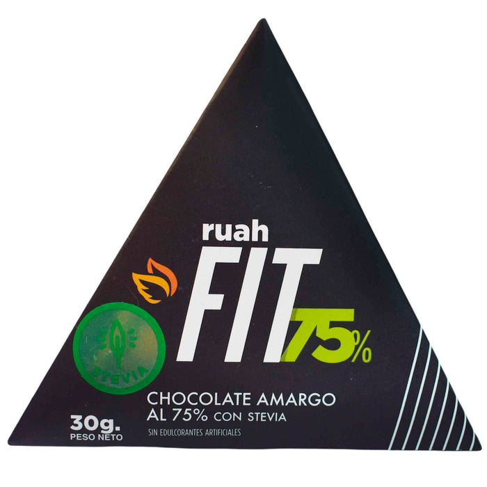Ruat Fit Chocolate Amargo Al 75 Con Stevia X 58g