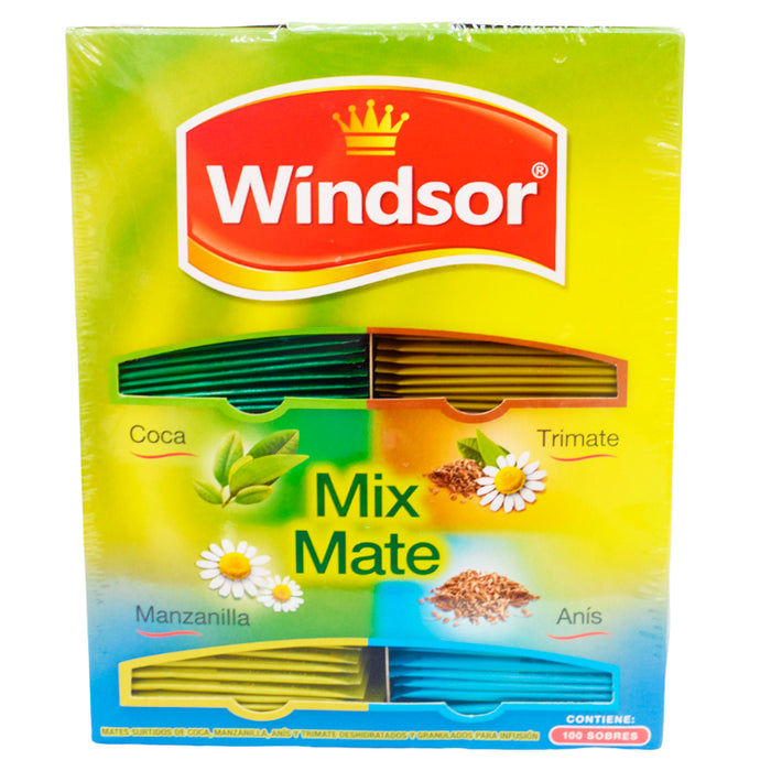 Té Windsor Mate Coca Anís Manzanilla Trimate X 100 Sobres