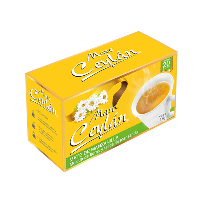 Mate Ceylan Sabor Manzanilla X 20 Bolsitas