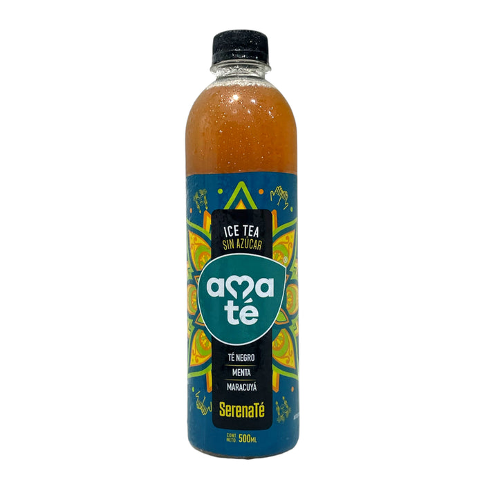 Té Frío Amate Negro Menta Maracuyá Con Stevia X 500Ml
