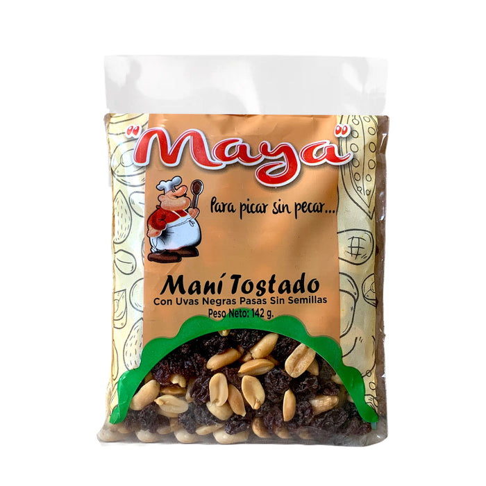 Maní Tostado Maya con Uvas Pasas X 142g