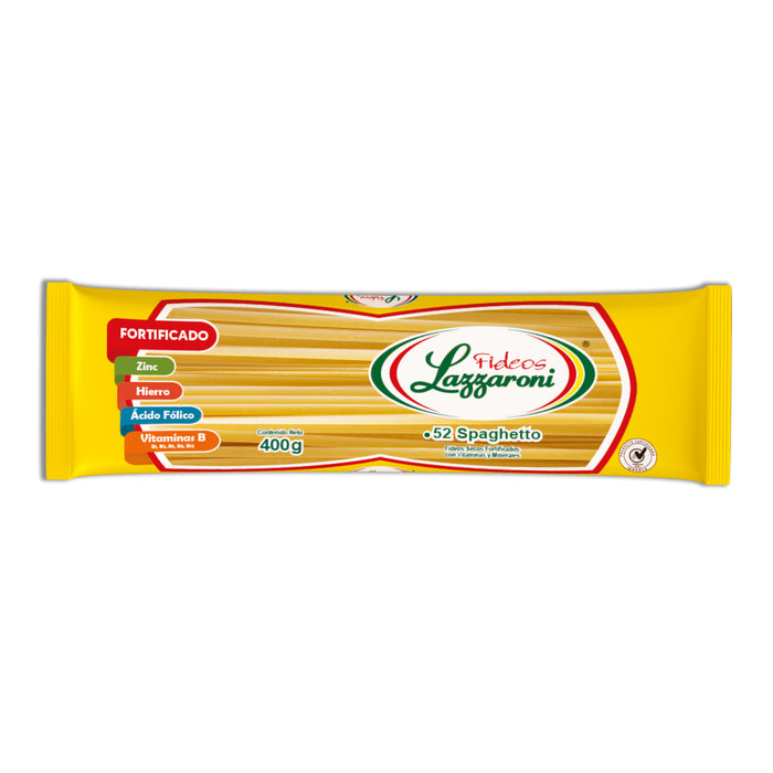 Pasta Lazzaroni Fideos Largo Espagueti X 400g