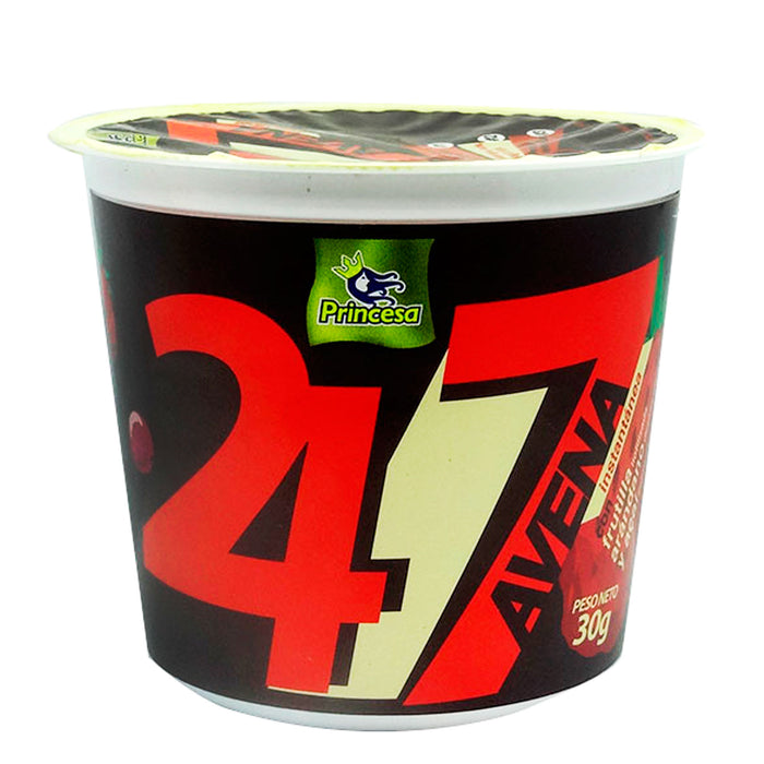 Avena Instantánea Princesa 24/7 Vaso Frutos Rojos X 30g