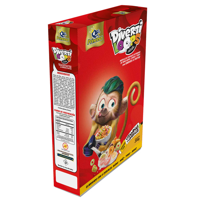 Cereal Divertiloops Sabor a Frutas X 200g