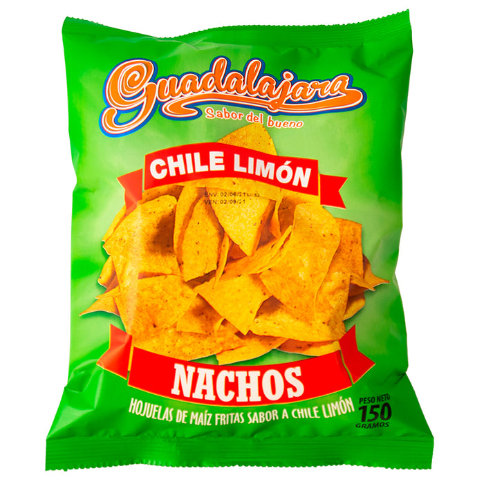 Guadalajara Nachos Sabor A Chile Y Limón X 150g