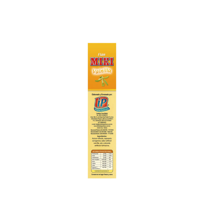 Flan Sabor Vainilla Miki X 120G