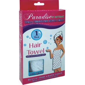 Paradise Toalla Turbante Para Secar El Cabello Color Blanco