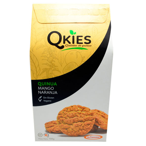 Galletas De Quinua Qkies Mango/Naranja X 198G