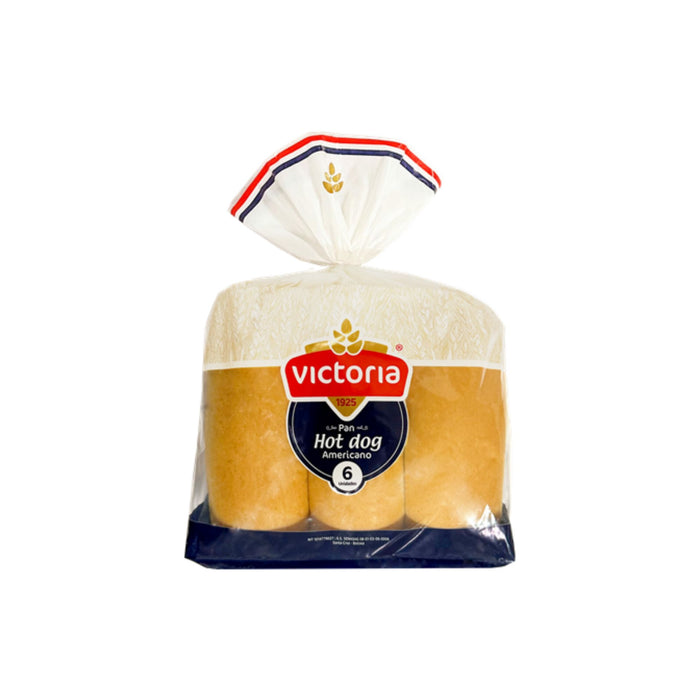 Pan Hot Dog Victoria Americano X 6 Unidades