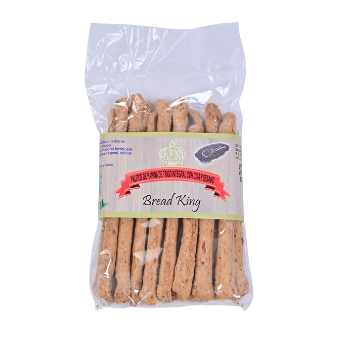 Palitos De Trigo Integrales Bread King Con Chia Y Sesamo X Bolsa