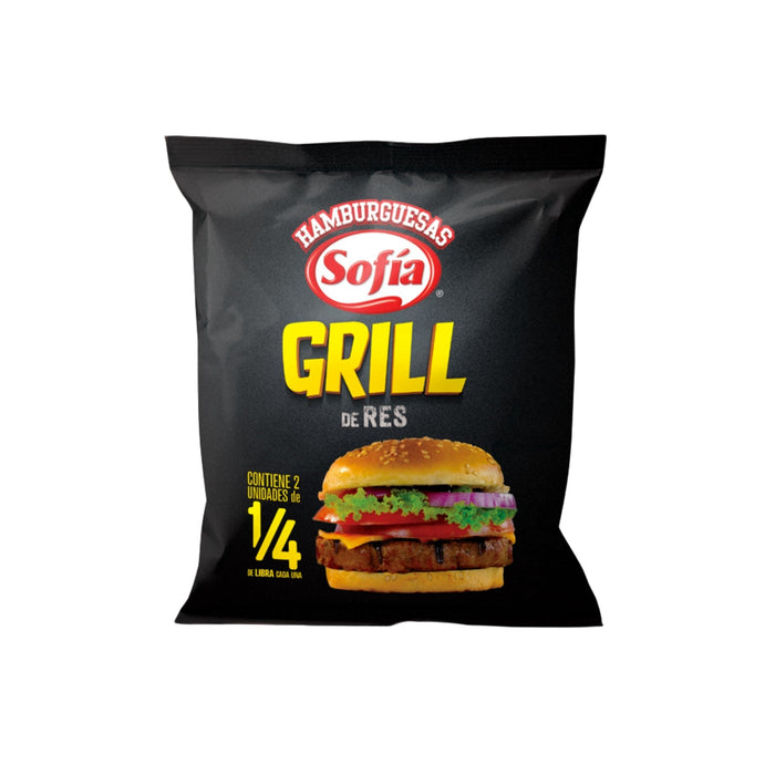 Hamburguesa Grill De Res Sofía 1/4 De Libra Sachet 2 Unidades