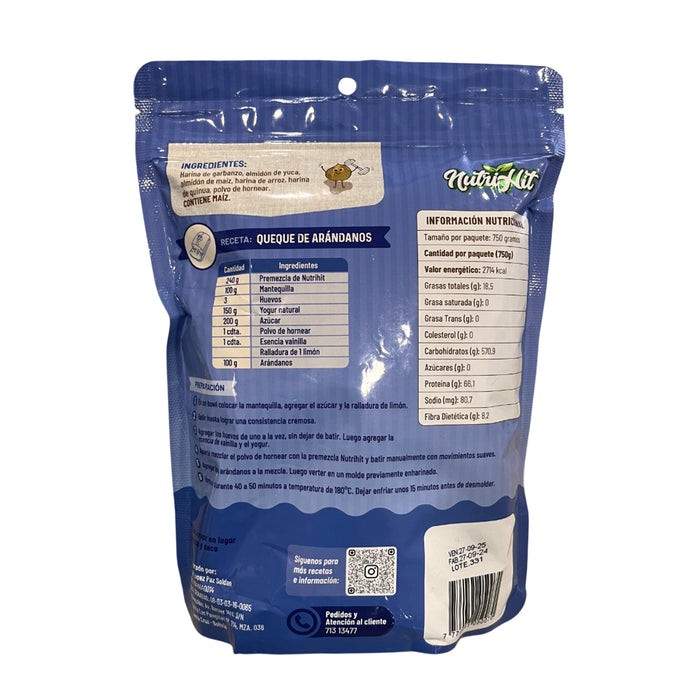 Mezcla Polvo Para Repostería Nutrihit Sin Gluten X 500G