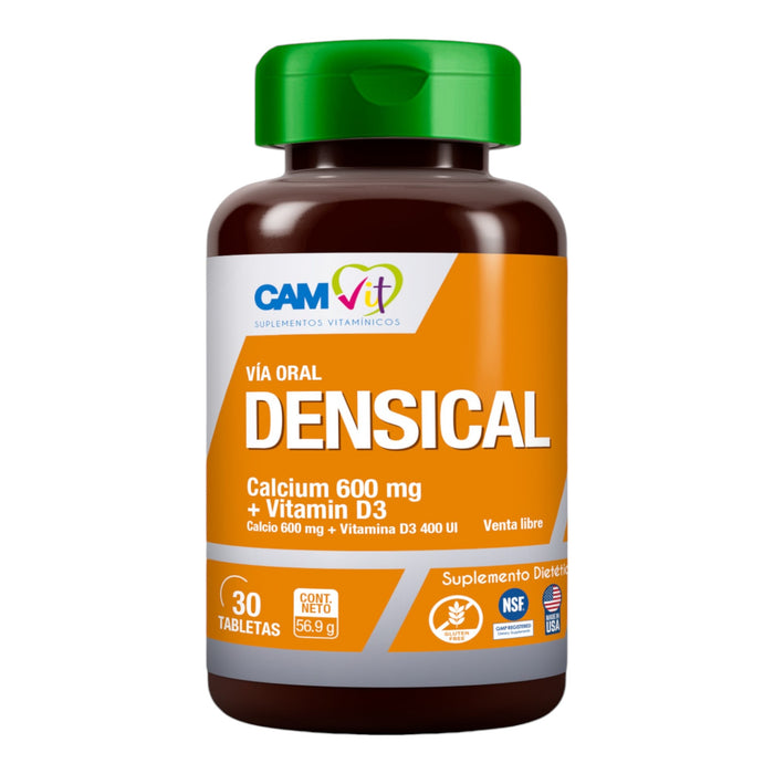 Densical Calcio / Vitamina D3 Frasco X 30 Tabletas