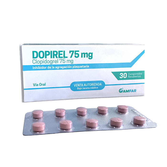 Dopirel 75 Mg Clopidogrel X Comprimido