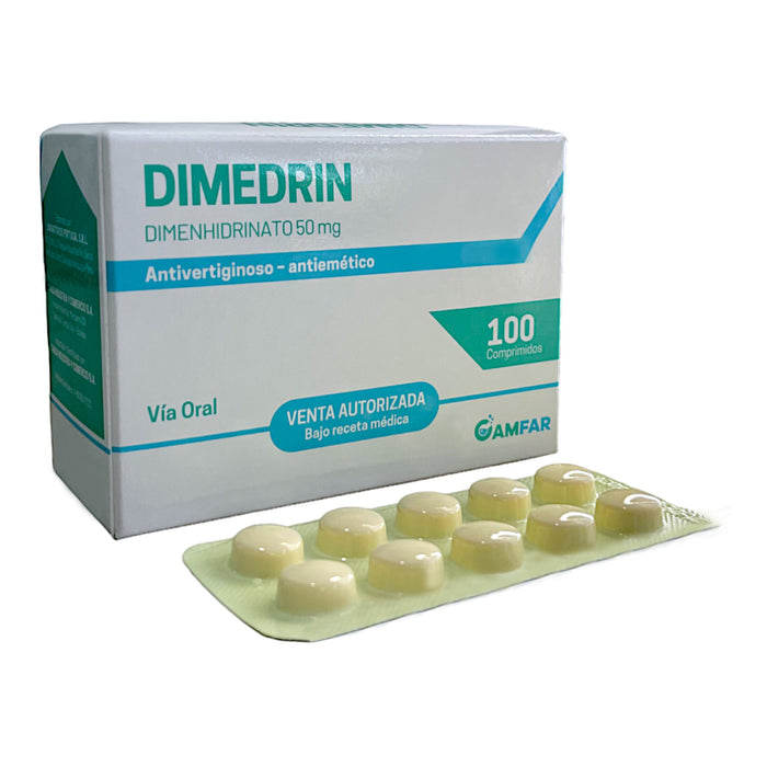 Dimedrin 50Mg Dimenhidrinato X 100 Comprimidos