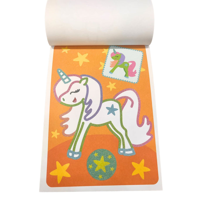 Libro Para Colorear Rito Unicornio Brillantes X 24 Páginas