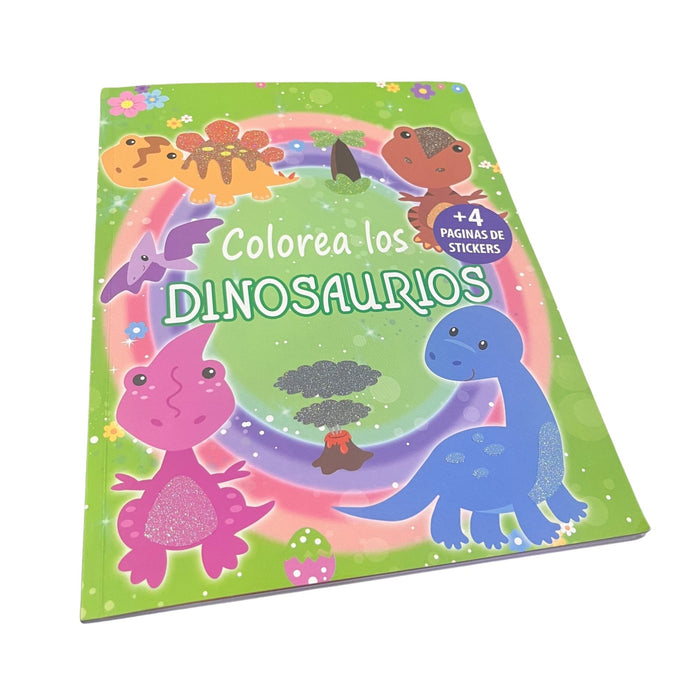 Libro Para Colorear Rito Los Dinosaurios X 24 Páginas + 4 Stickers