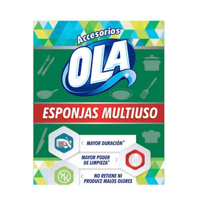 Pack Esponja Multiuso Ola X 4 Unidades