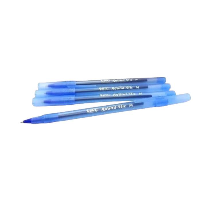 Pack 4 Bolígrafos Bic Round Stick Azul