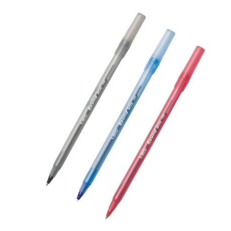 Pack 3 Bol. Bic Round Stick Azul+Rojo+Negro