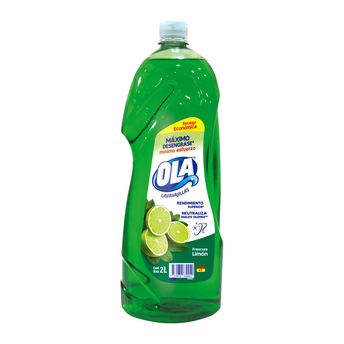 Botella Lavavajillas Ola Frescura Limón X 2L