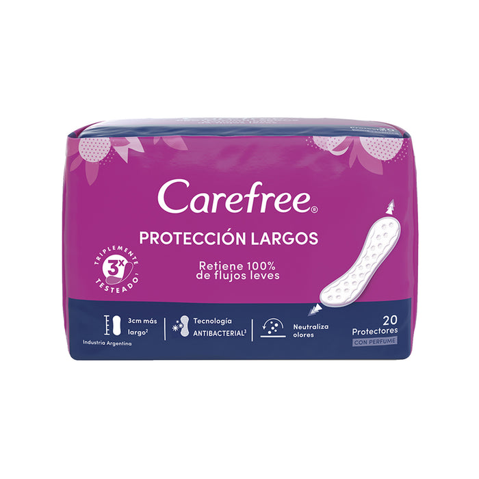 Protectores Diarios Carefree Largos Con Perfume X 20 Unidades